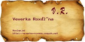 Veverka Roxána névjegykártya